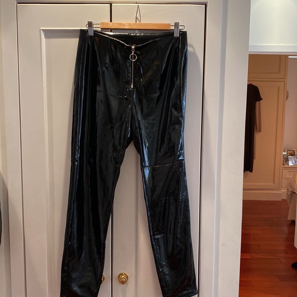 Calzedonia Shiny Black Leather stretch legging